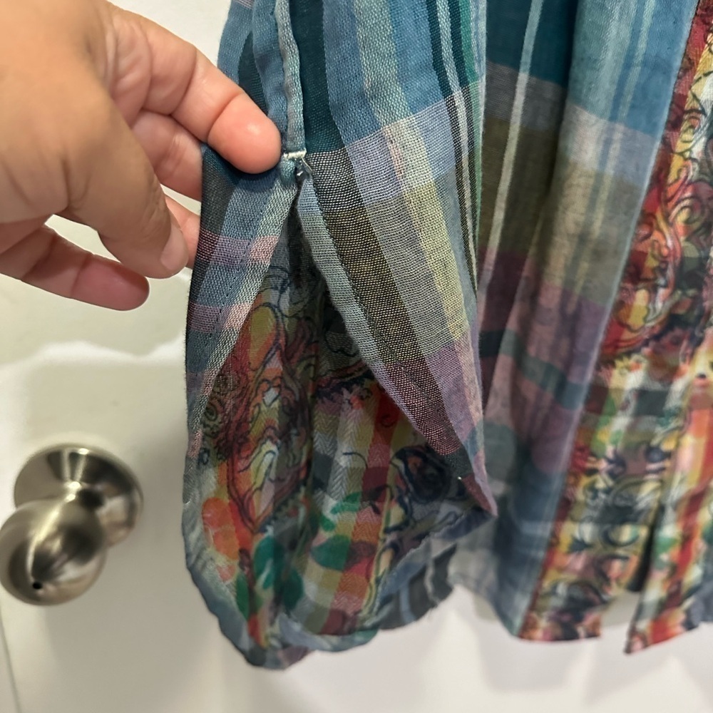 Pilcro Bohemian Split Back Printed Oversized Butt… - image 7